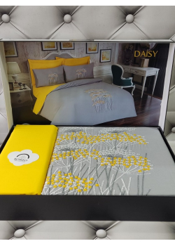 Nak.Daisy постіль євро розміру з вишивкою. Ранфорс. Romeo Туреччина