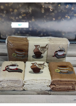 Mame Kofe 30х50см., 6 шт/уп. Кухонні рушники. ПВХ упаковка.