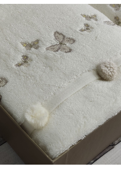 Pupilla 2в1 Sila butterfly krem рушники з помпонами.Туреччина