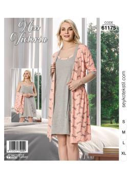 Набор халат и ночнушка 61175
