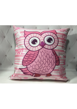 Owl pembe Декоративні наволочки 45х45см. Dijital принт. Туреччина.