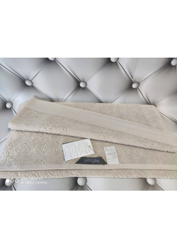 Leaf bej махровое полотенце 50х100см., 525 г/м2. Хлопок. Soft cotton Турция.