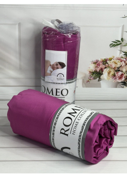 Duz Fusya 160х200см., сатинове простирадло на резинці. RomeoТуреччина.