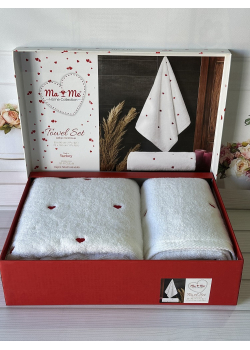 Mame kalp набір 2в1 махрові рушники. Туреччина.