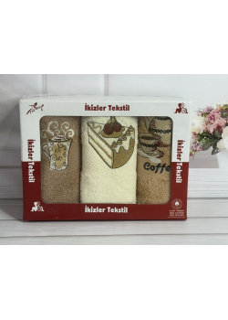 ikizler 001 40х60см., 3 шт/уп., кухонні махрові рушники.