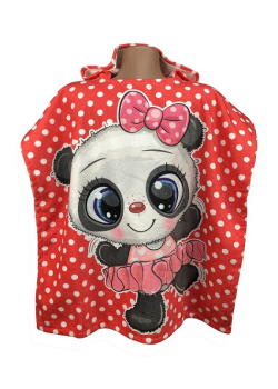 Panda devacka детское пляжное пончо. Хлопок. Турция.
