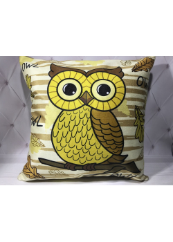 Owl sari Декоративні наволочки 45х45см. Dijital принт. Туреччина.