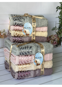 Mame vetka 70х140см., 4 шт/уп. Полотенца. Хлопок. (5198-vtk)