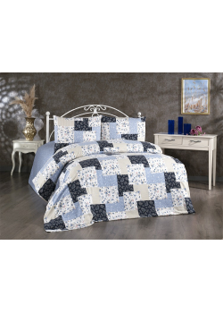 Plaid blue фланелева постіль. Полуторний розмір. Belizza Туреччина.
