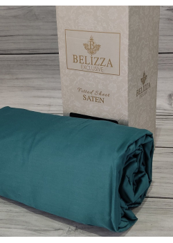 P. yesil A 160х200см., сатинове простирадло на резинці. Belizza Туреччина.
