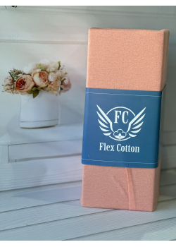 Persik 160х200см., трикотажне простирадло на резинці. Flex Туреччина.