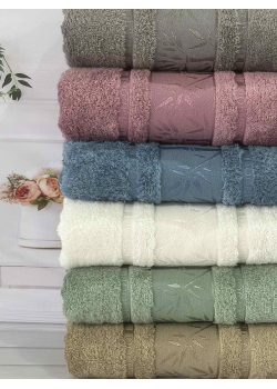 Bamboo бамбукові рушники 70х140см., 6шт/уп. Sweet dream Туреччина