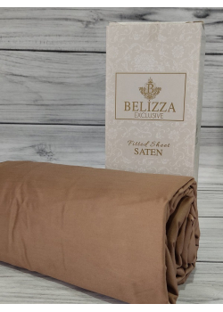 Espresso160х200см., сатинове простирадло на резинці. Belizza Туреччина.