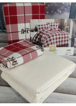 Bear полуторна фланелева постіль. Cotton collection Туреччина
