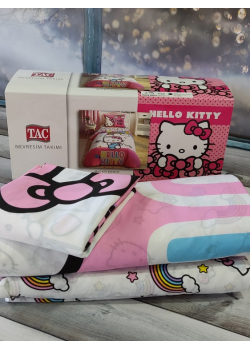 Hello kitty полуторна дитяча постіль. Ранфорс. TAC Туреччина.