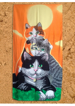 Пляжное полотенце Cats 75х150см. Турция.
