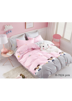 Комплект постільної білизни з компаньйоном R7624 pink