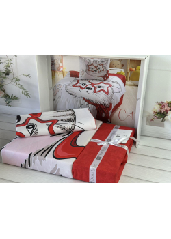Cat дитча полуторна постільна білизна. Ранфорс. Romeo home Туреччина.