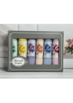 Hamdi renki 45х70см., 6 шт/уп. Вафельні кухонні рушники.