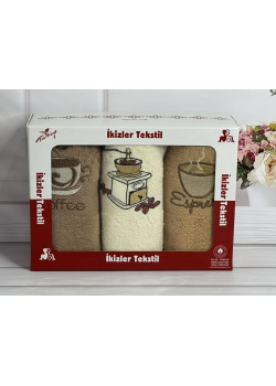 ikizler 006 40х60см., 3 шт/уп., кухонні махрові рушники.