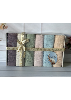 Mame venzil 6в1 Махровые полотенца 30х50см. Хлопок. Турция.