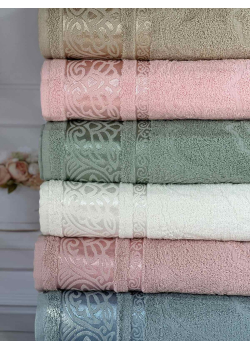 Saki Durul махрові рушники 70х140см., 6 шт/уп. Туреччина