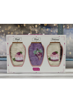 Fushia Uzum 3в1 40х60см., набір рушників (махра).