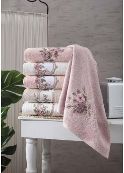 HAYAL FLOWERS бамбукові рушники 70х140см., 6 шт/уп. Pupilla Туреччина.