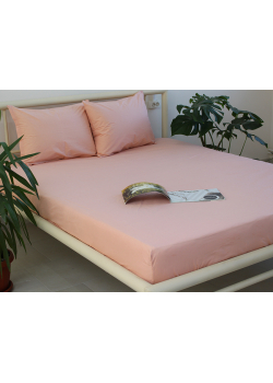 Простынь на резинке + наволочки 160х200х20 Pale Blush
