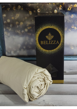 Krem 100х200см., сатинове простирадло на резинці. Belizza Туреччина.