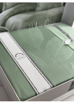 Leaf Green жаккардова постіль, євро розмір. Romeo home Туреччина.