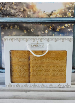 Mame krestik yellow набір 2в1 махрові бавовняні рушники. Туреччина.