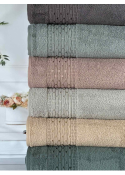 Micro delux Noval рушники 50х90см., 6 шт/уп. Мікрокоттон. CestepeТуреччина.