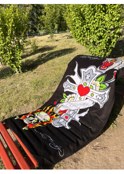 Пляжное полотенце ED hardy 75х150см. Турция.