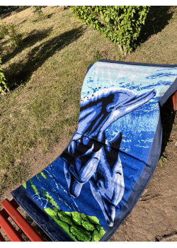 Полотенце пляжное Old 3 dolphin 75х150см. Турция.