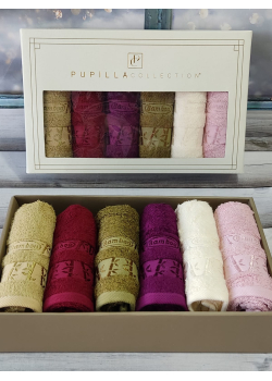 Pupilla gold 30х50см., 6в1. Бамбукові рушники.