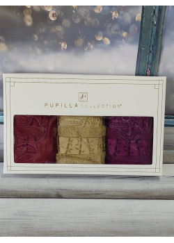 Pupilla Gold bordo 3в1 30х50см., бамбуковий набір кухонних рушників.