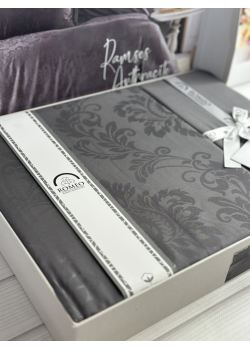 Ramses Grey жаккардова постіль, євро розмір. Romeo home Туреччина.