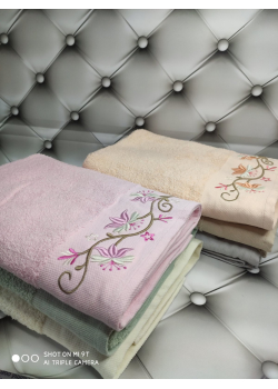 3D Sakura 70х140см., 6 шт/уп. Банні махрові рушники Mame Туреччина