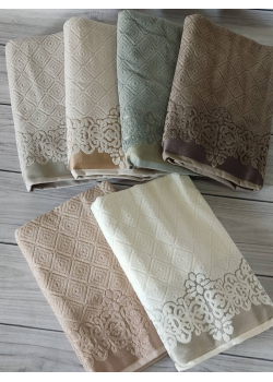 Sanel велюрові рушники 50х90см., 6 шт/уп. Pupilla Туреччина.