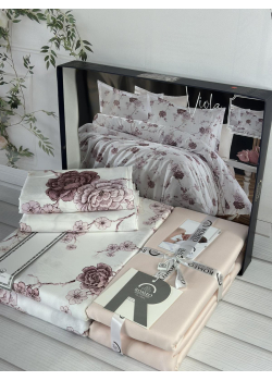 Viola сатинова постільна білизна. Євро розмір. Romeo home Туреччина.