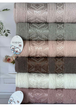Vip cotton Falfa махрові рушники 50х90см., 6 шт/уп. CestepeТуреччина.
