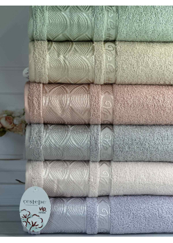 Vip cotton Linens махрові рушники 50х90см., 6 шт/уп. CestepeТуреччина.