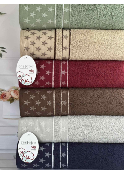 Vip cotton Star махрові рушники 70х140см., 6 шт/уп. CestepeТуреччина.